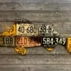 Cody Richardson Art - Minnesota Antique Walleye License Plate Art