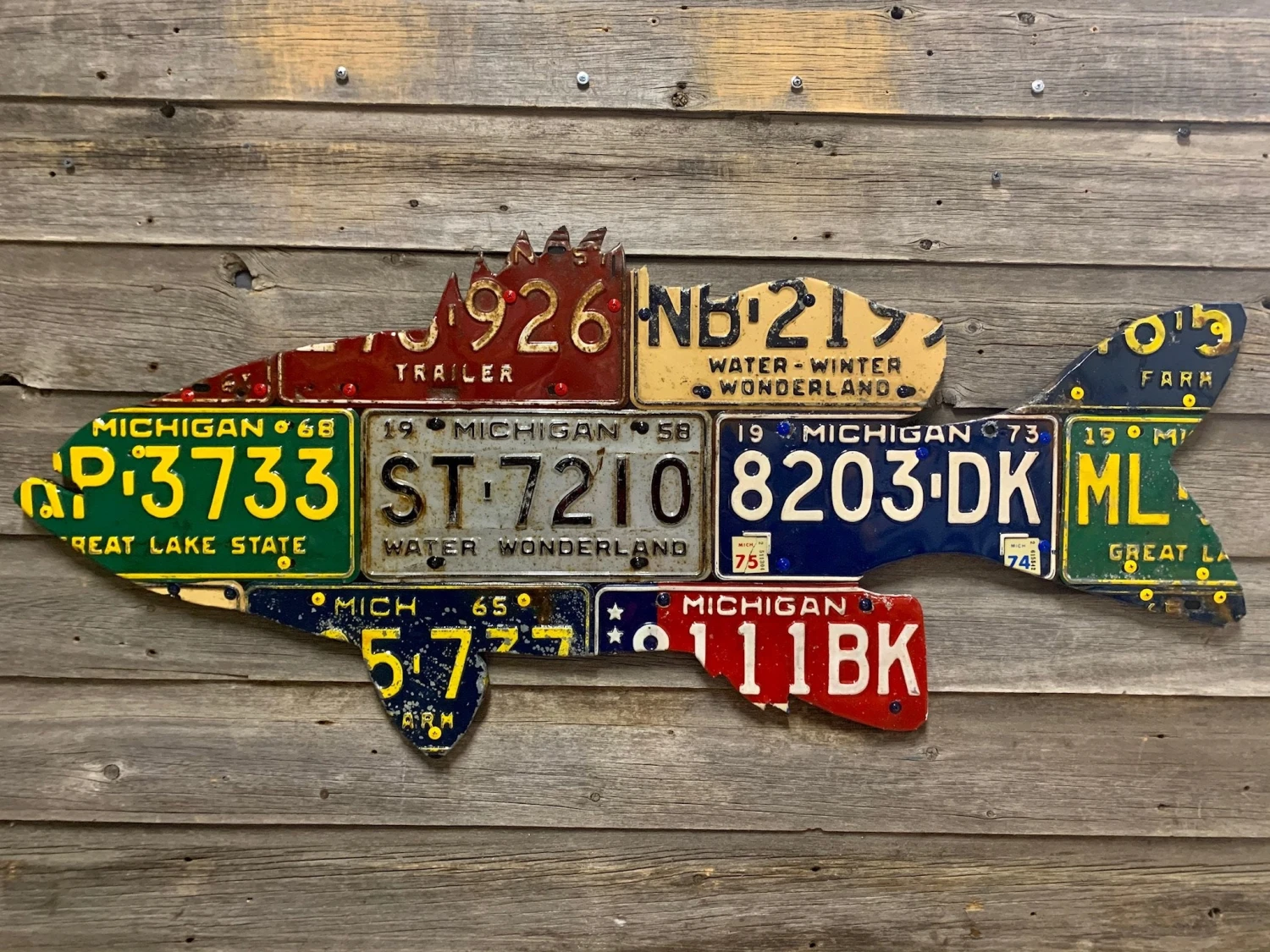 Cody Richardson Art - Michigan Smallmouth Bass License Plate Art