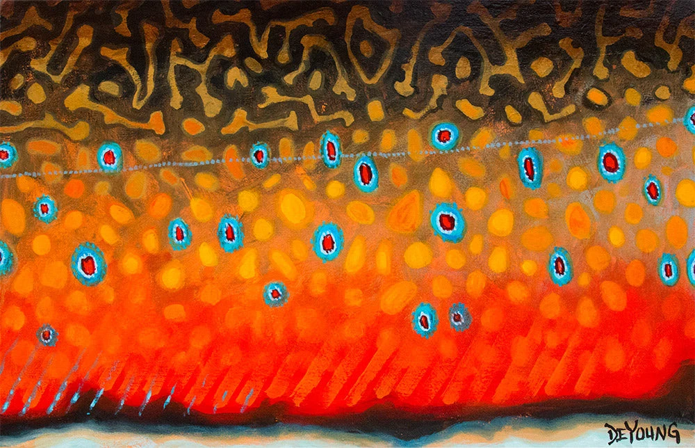 DeYoung Brook Trout Flank October Canvas Print