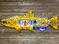 Cody Richardson Art - Alaska Chinook Salmon License Plate Art