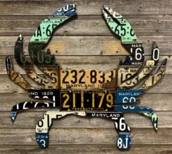 Cody Richardson Art - Maryland Blue Crab Vintage License Plate Art