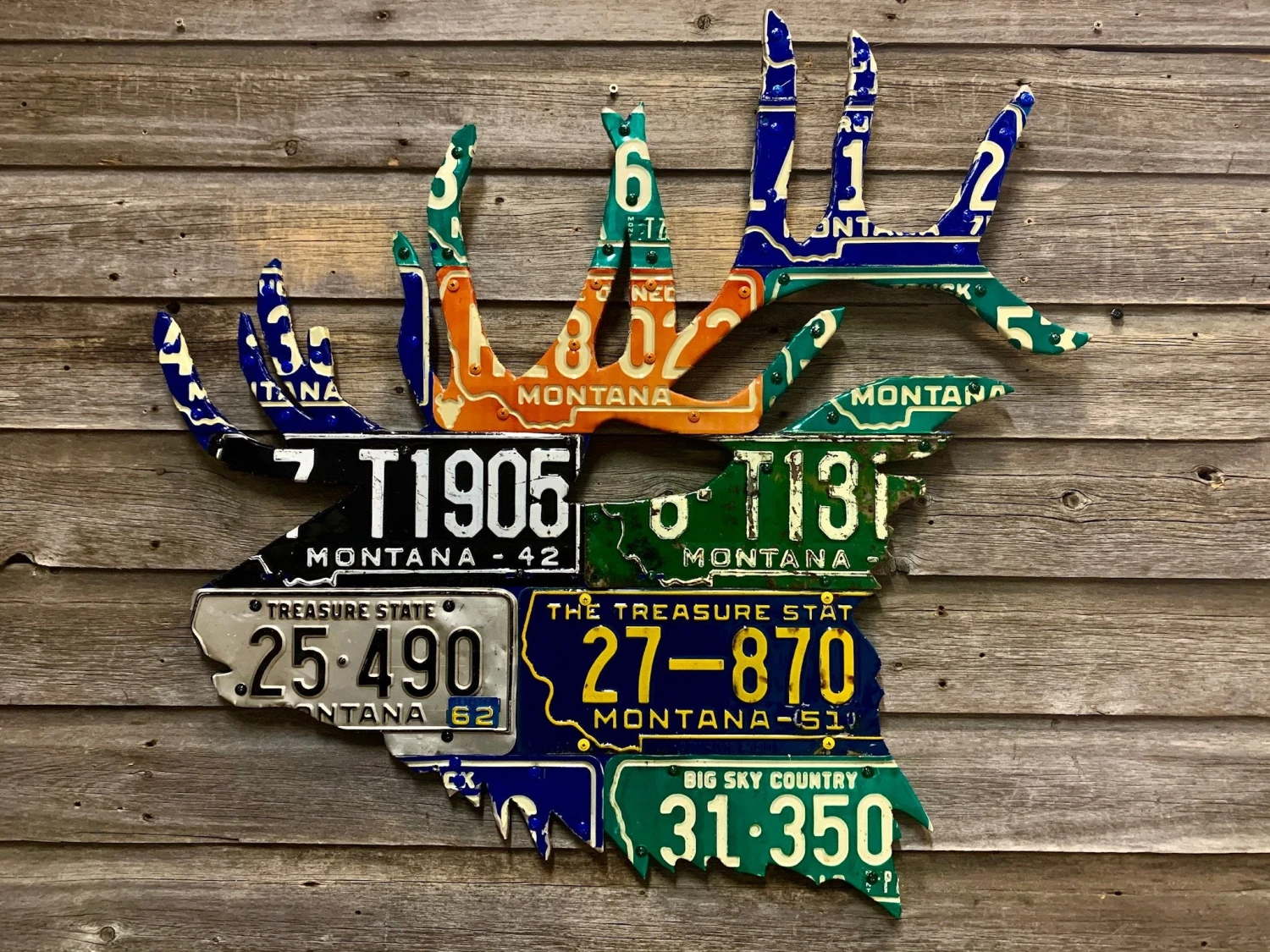 Cody Richardson Art - Montana Elk License Plate Art