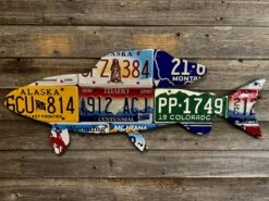 Cody Richardson Art - Mixed Western Grayling License Plate Art