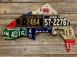 Cody Richardson Art - Iowa Antique Trout License Plate Art