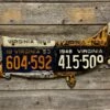 Cody Richardson Art - Antique Virginia Pike/Muskie License Plate Art