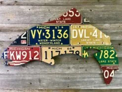 Cody Richardson Art - Michigan Vintage Trout License Plate Art