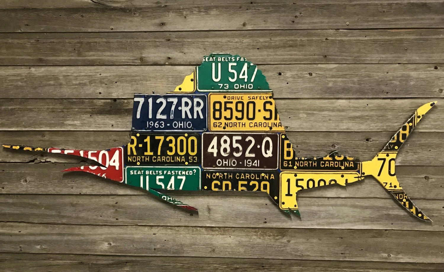 Cody Richardson Art - Mixed State Sailfish License Plate Art