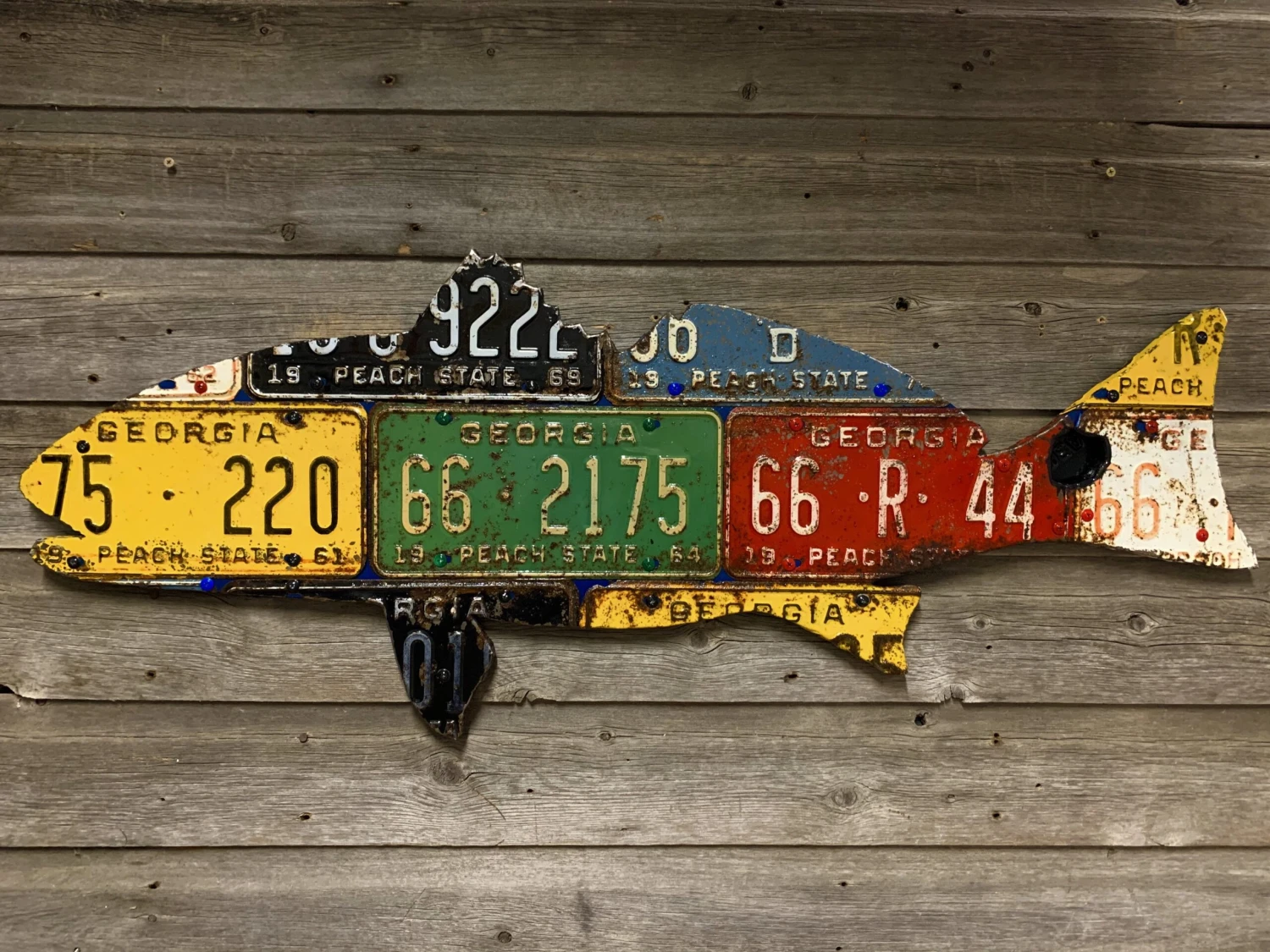 Cody Richardson Art - Georgia Vintage Redfish License Plate Art